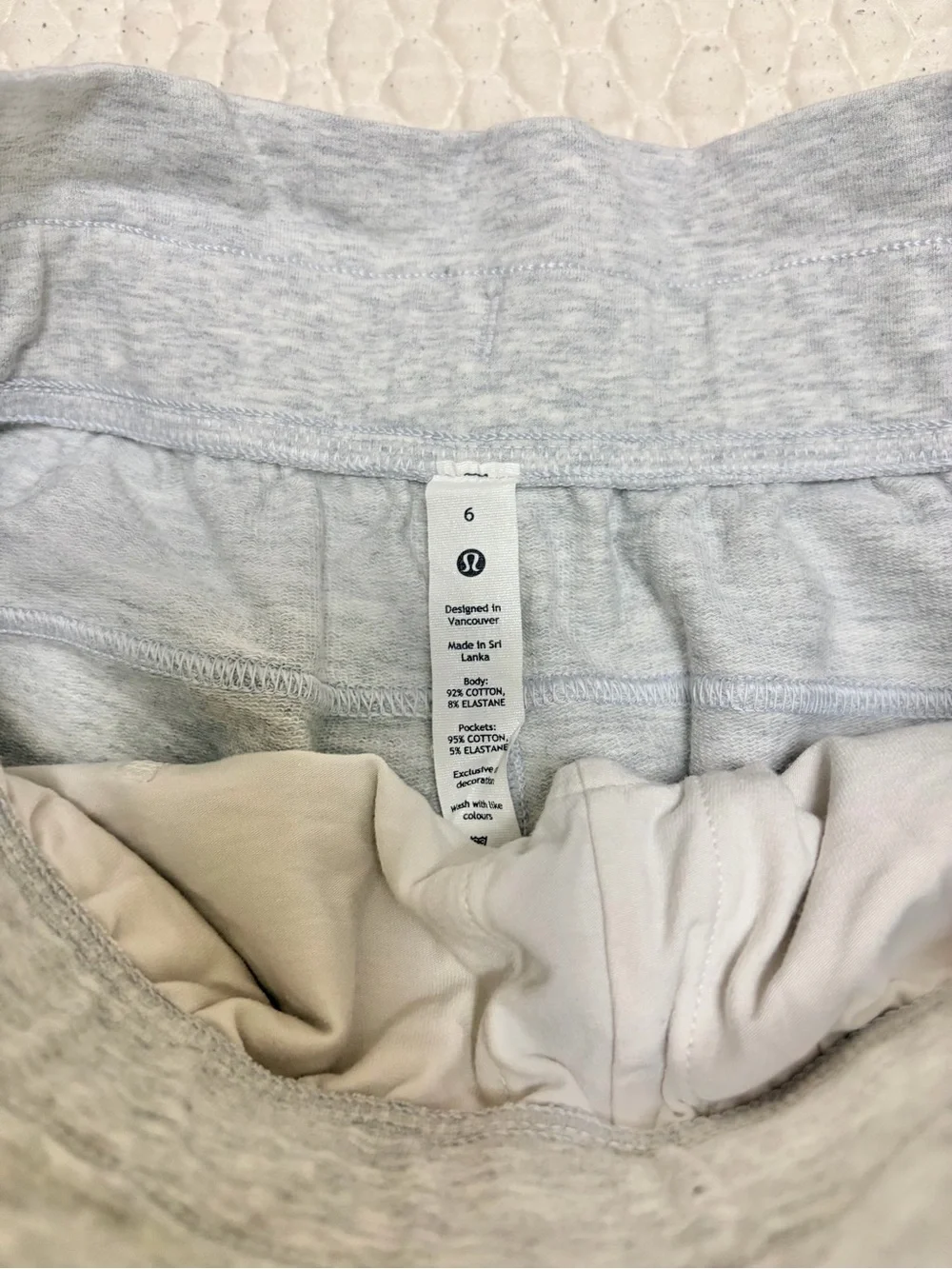 lululemon athletica Inner Glow High-Rise Shorts — Heathered Light Gray